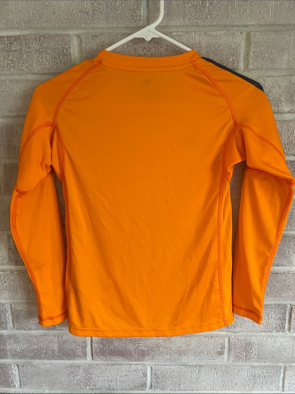adidas Kids Orange & Dark Blue Padded-Arm Goalkeeper Jersey - Picture 3 of 4
